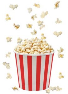 Popcorn White Background